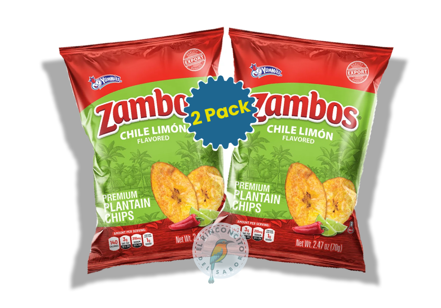 Zambos Platanitos 2 Unidades Variedad | Plantain Chips Mixed Flavor Variety 2 Pack