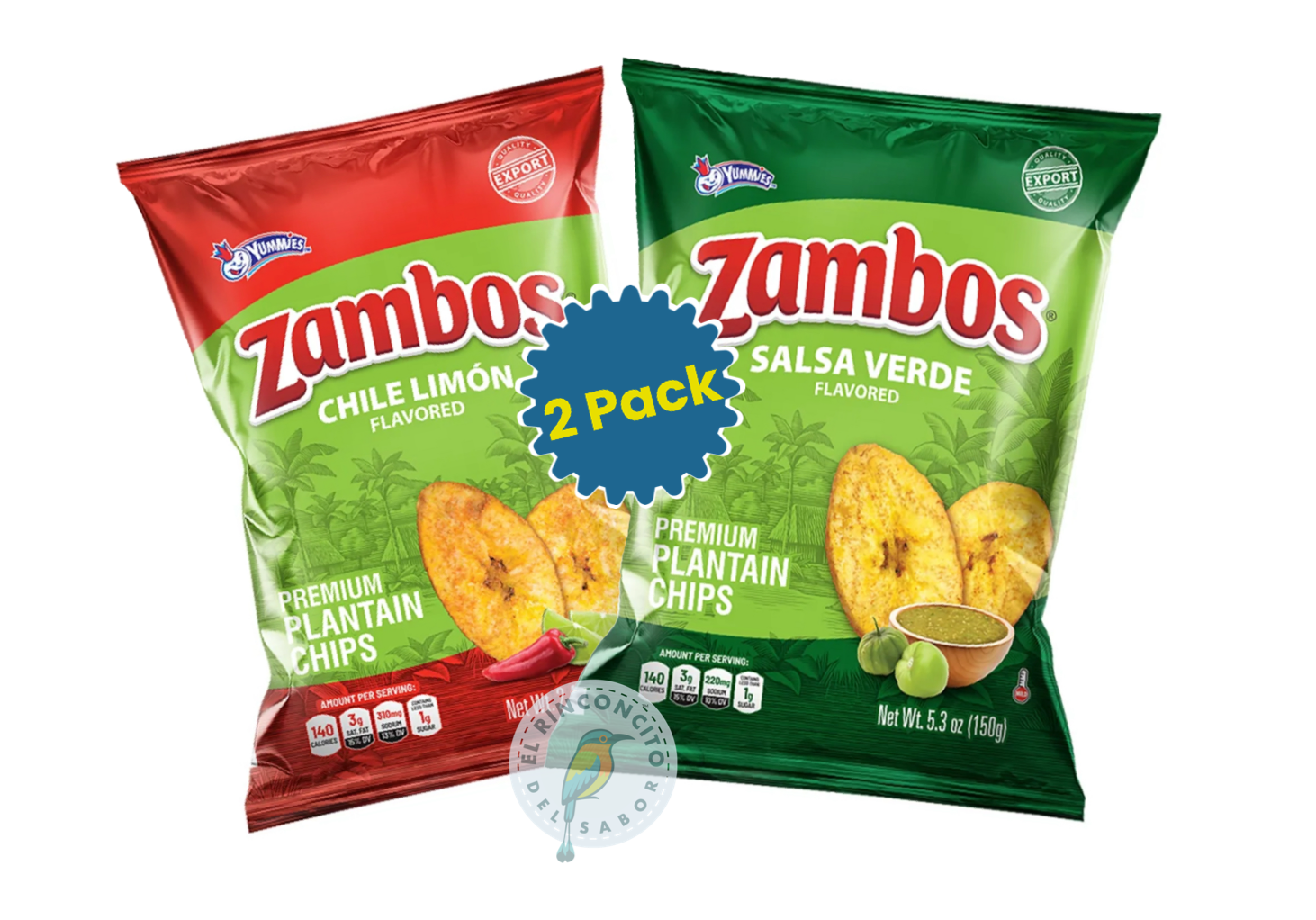 Zambos Platanitos 2 Unidades Variedad | Plantain Chips Mixed Flavor Variety 2 Pack