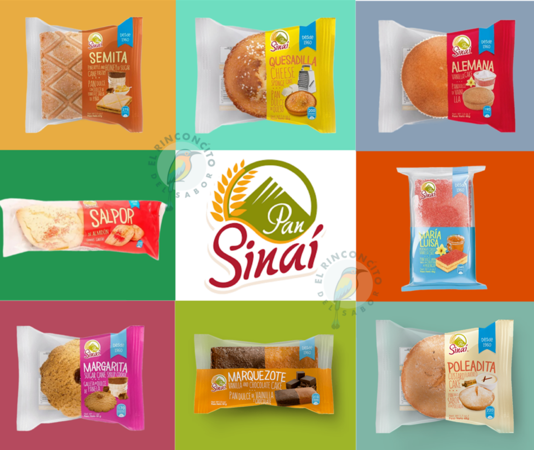 Pan Sanaí Variedad 6 pack - Pan Sinaí Salvadoran Bread Variety Pack