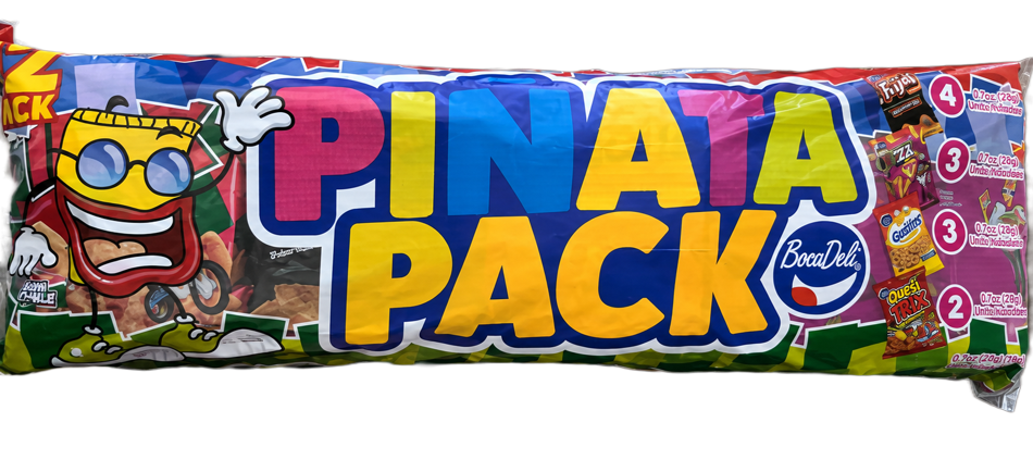 Bocadeli Pinata Pack 12units, 4xFrijoli, 3xGustitos, 2xQuesitrix, 3xTrompeta De pizza
