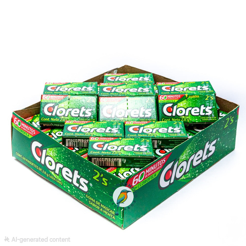 Clorets Cajita de 60 Unidades | Clorets Gum 60 units per Box