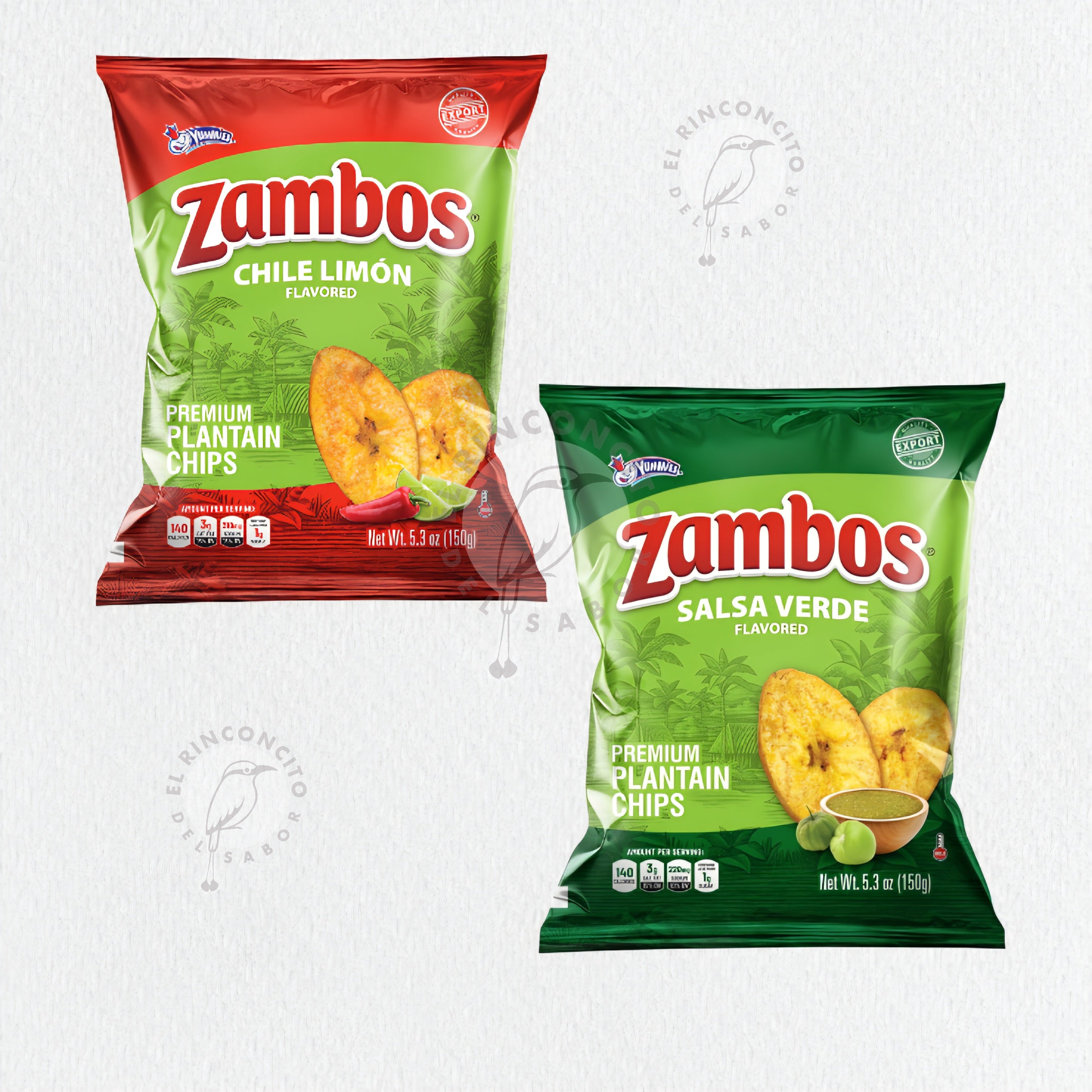 Zambos Platanitos 2 Unidades Variedad | Plantain Chips Mixed Flavor Variety 2 Pack