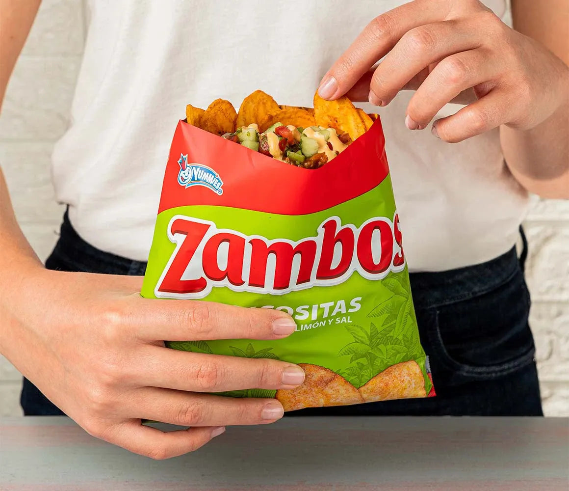 Zambos Picositas Familiar, Chili, Lime & Salt Family Size Platain Chips 9.7 oz