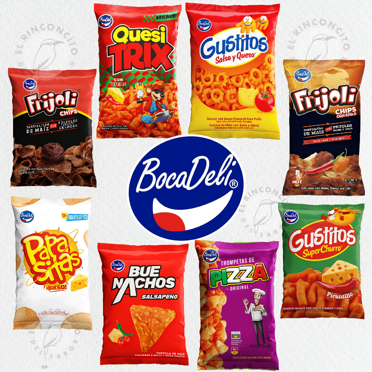 Bocadeli Snack Variedad de Sabores | 3-Pack Variety Mix Questrix, Gustitos, Buenachos, Feijoli,