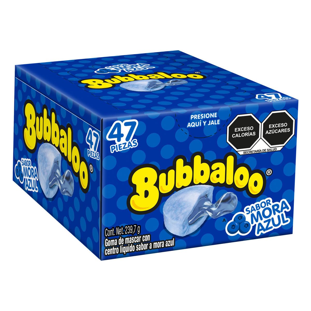 Bubbaloo Chicle Relleno con Centro Líquido – Sabor Itenso