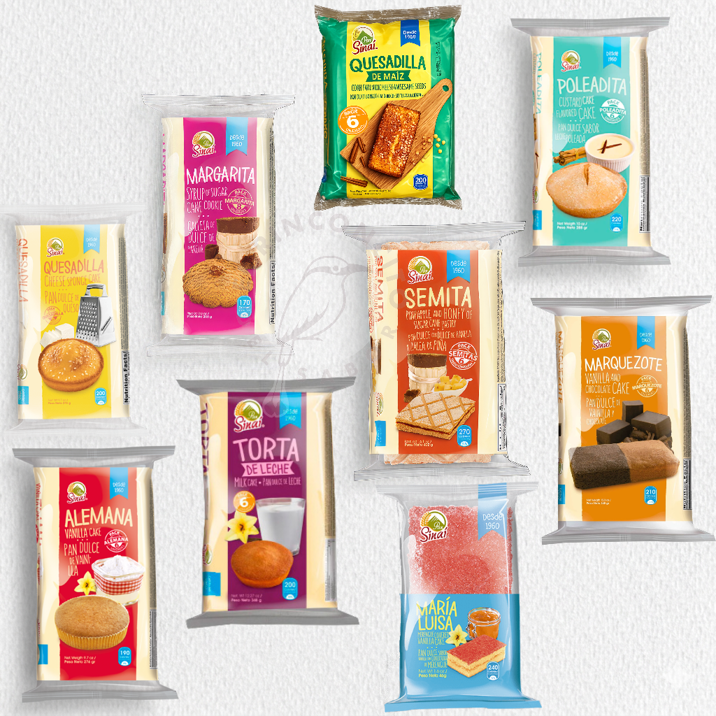 Pan Sanaí Variedad 6, 8 pack - Pan Sinaí Salvadoran Bread Variety Pack