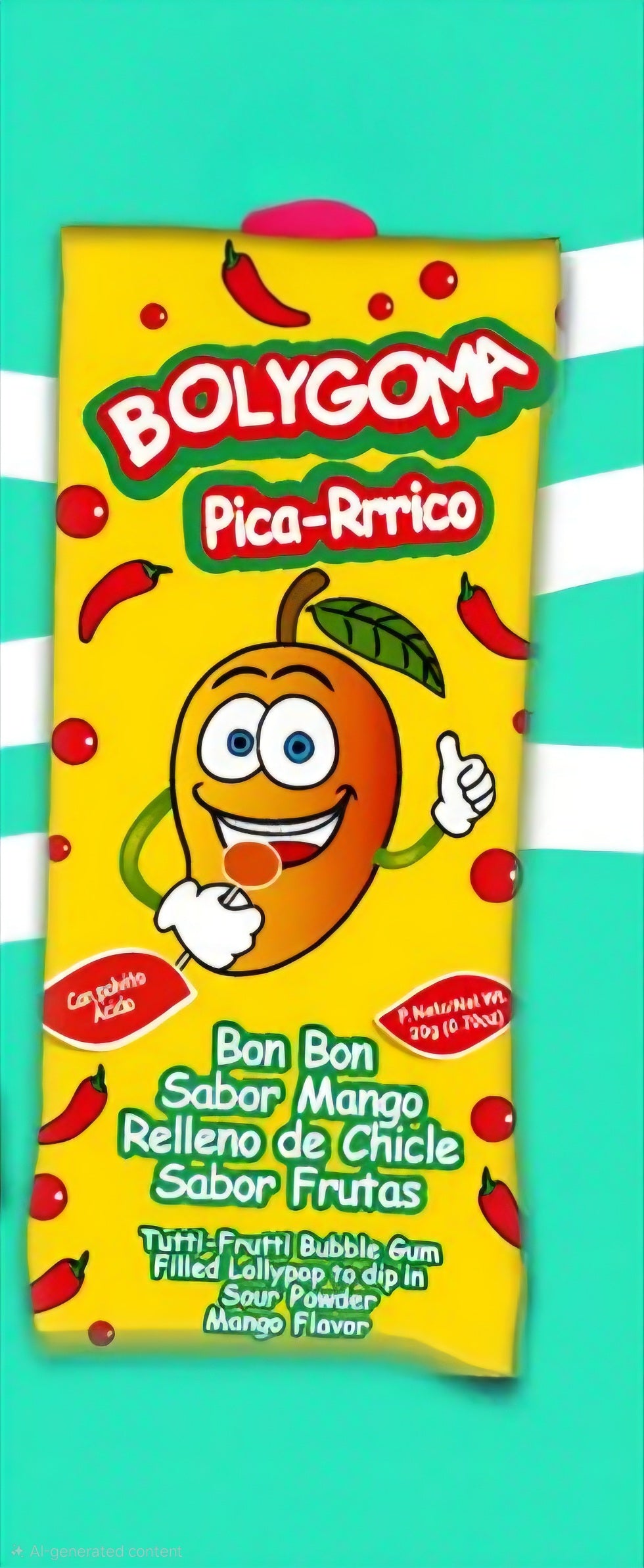 Bolygoma – Bon Bon Relleno de Chicle con Polvito Ácido 3 pack