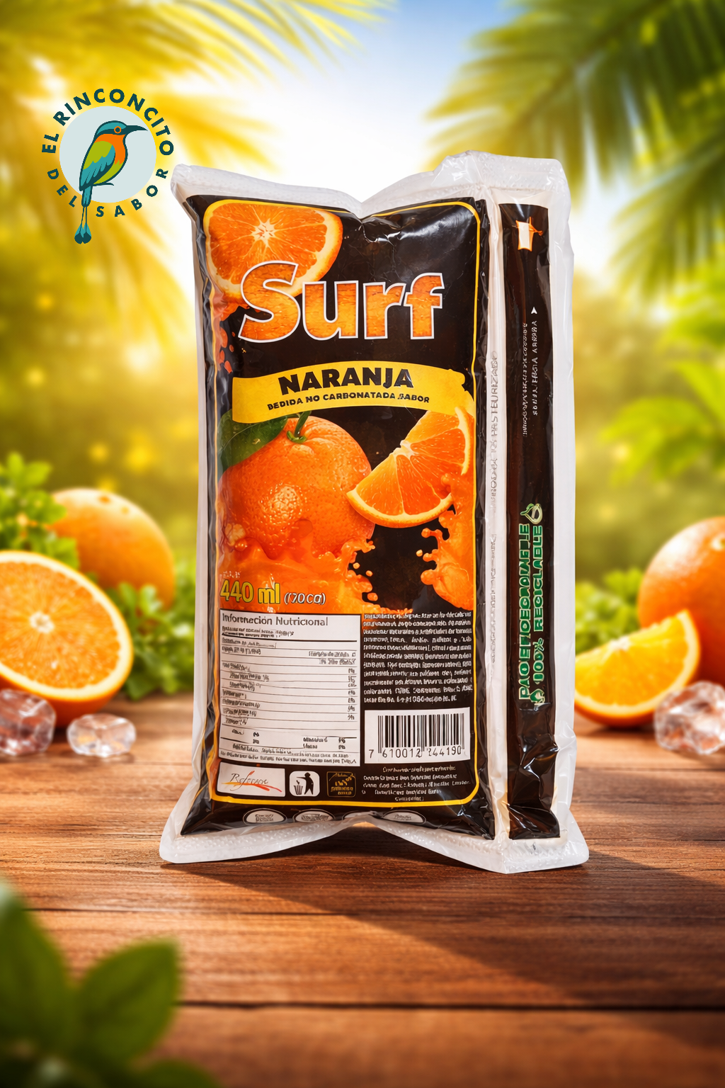 Jugo Surf Naranja Orange Drink pack de 2 – 440ml Refreshing Citrus Beverage