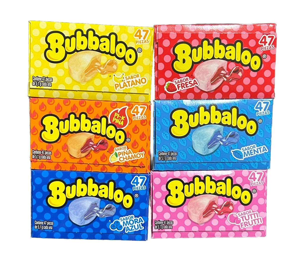 Bubbaloo Chicle Relleno con Centro Líquido – Sabor Itenso
