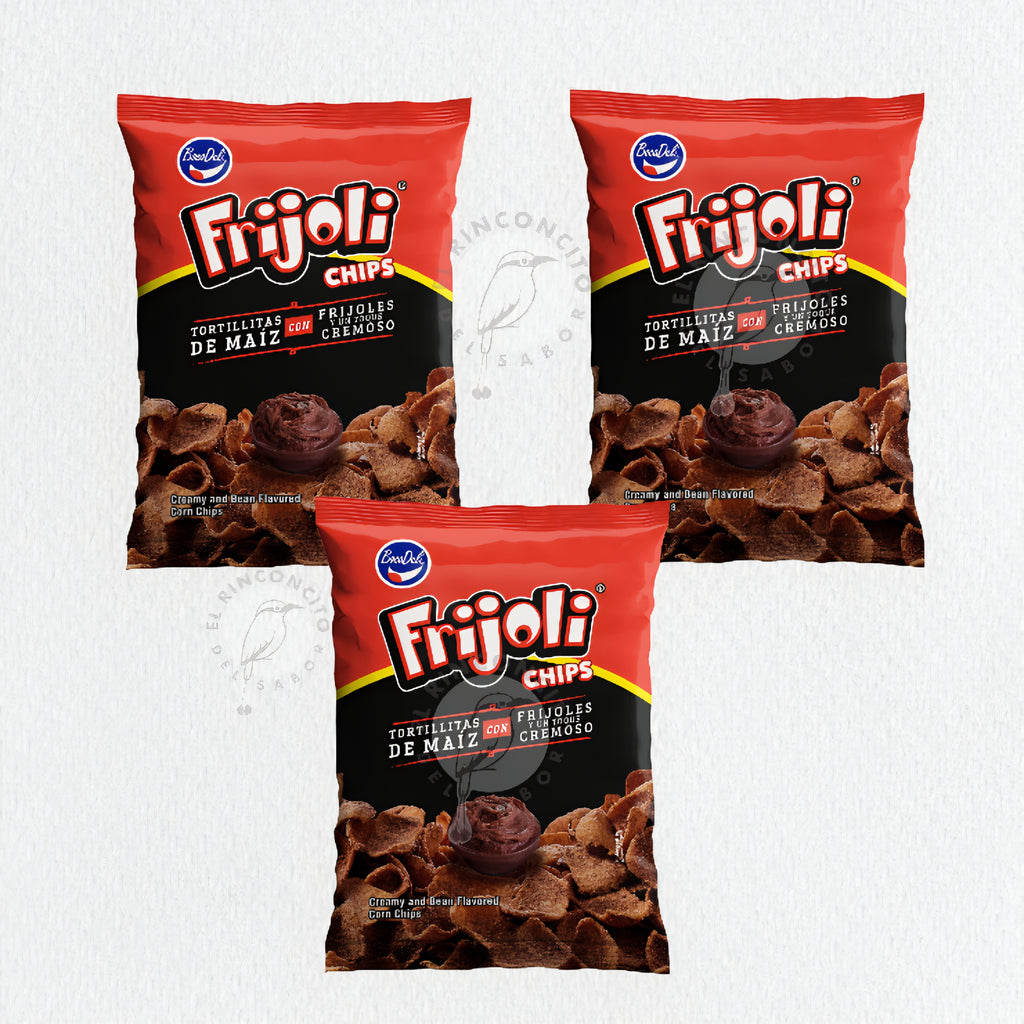 Frijoli Chips Bocadeli 3 Pack – Crujientes tortillitas de maíz con frijoles y un delicioso toque cremoso