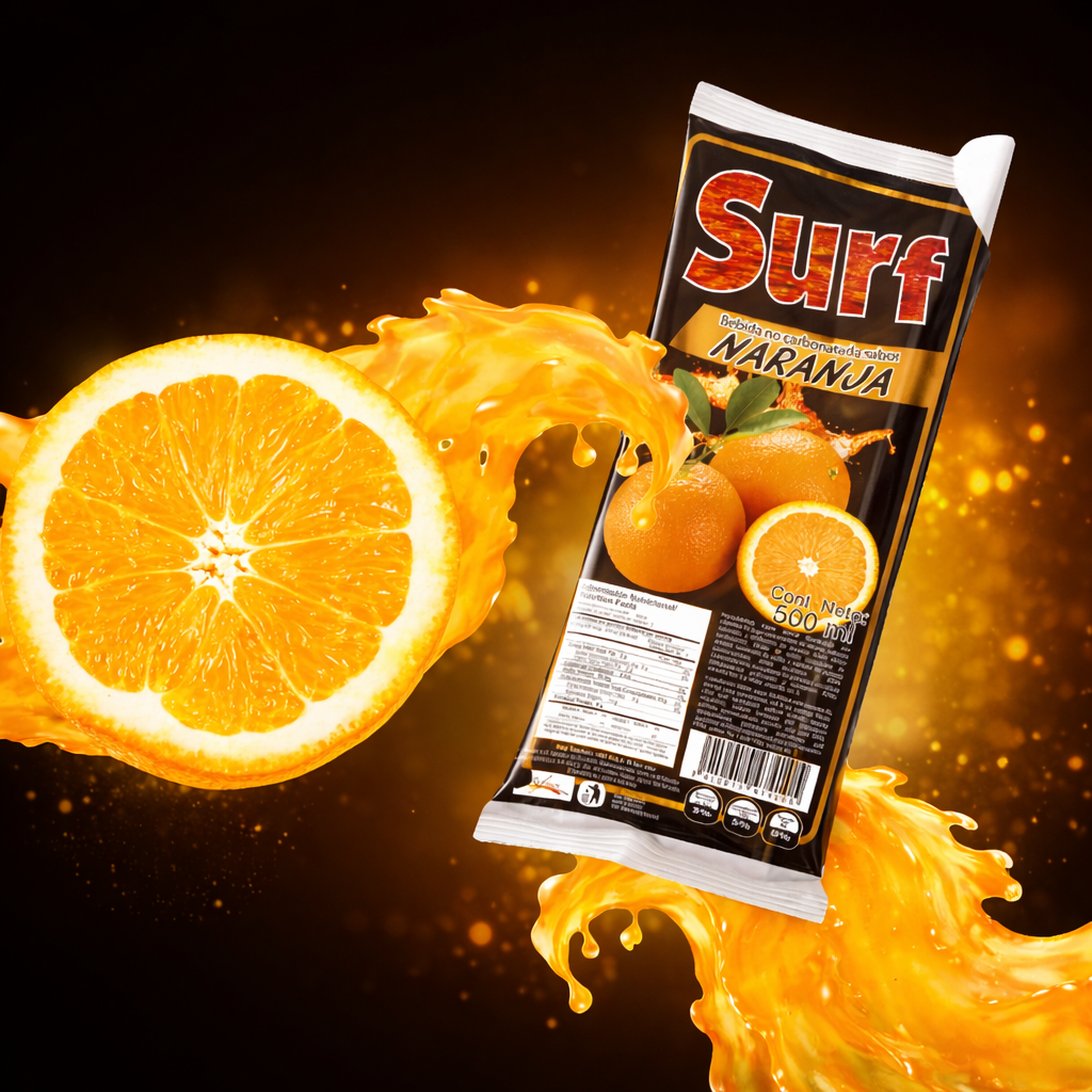 Jugo Surf Naranja Orange Drink pack de 2 – 440ml Refreshing Citrus Beverage