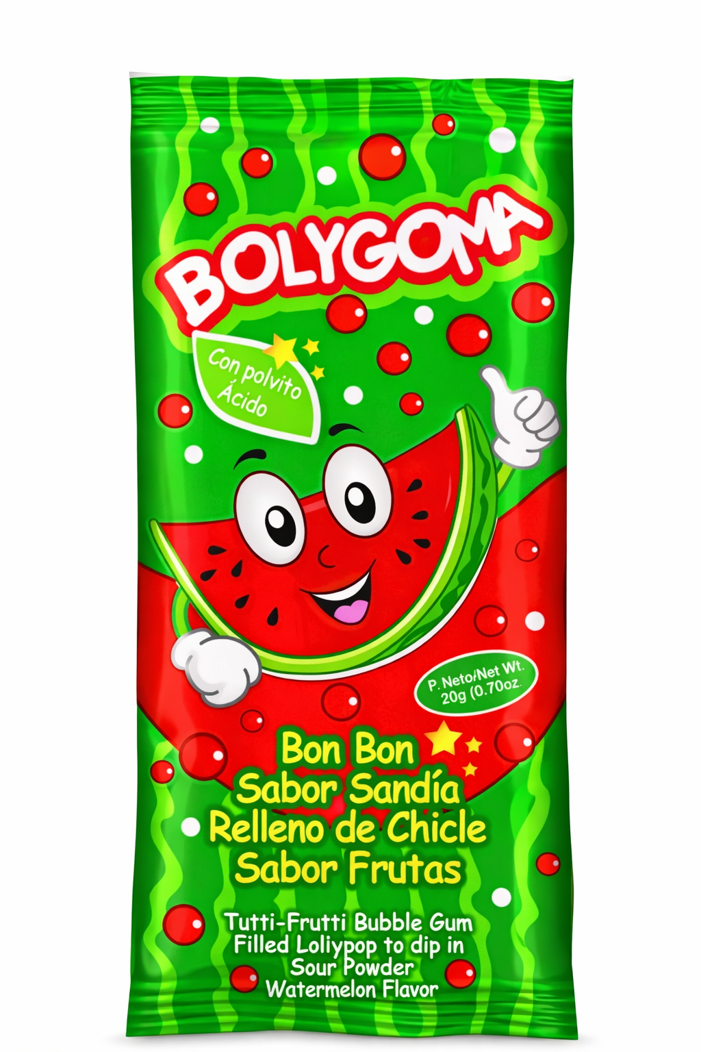 Bolygoma – Bon Bon Relleno de Chicle con Polvito Ácido 3 pack