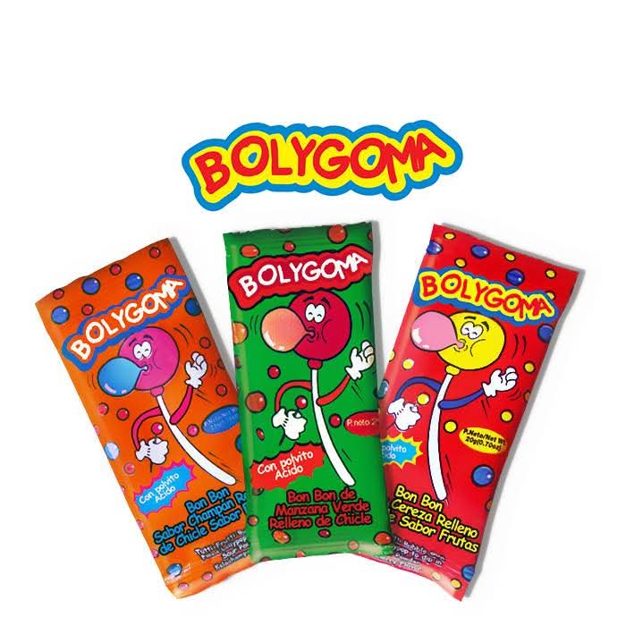 Bolygoma – Bon Bon Relleno de Chicle con Polvito Ácido 3 pack
