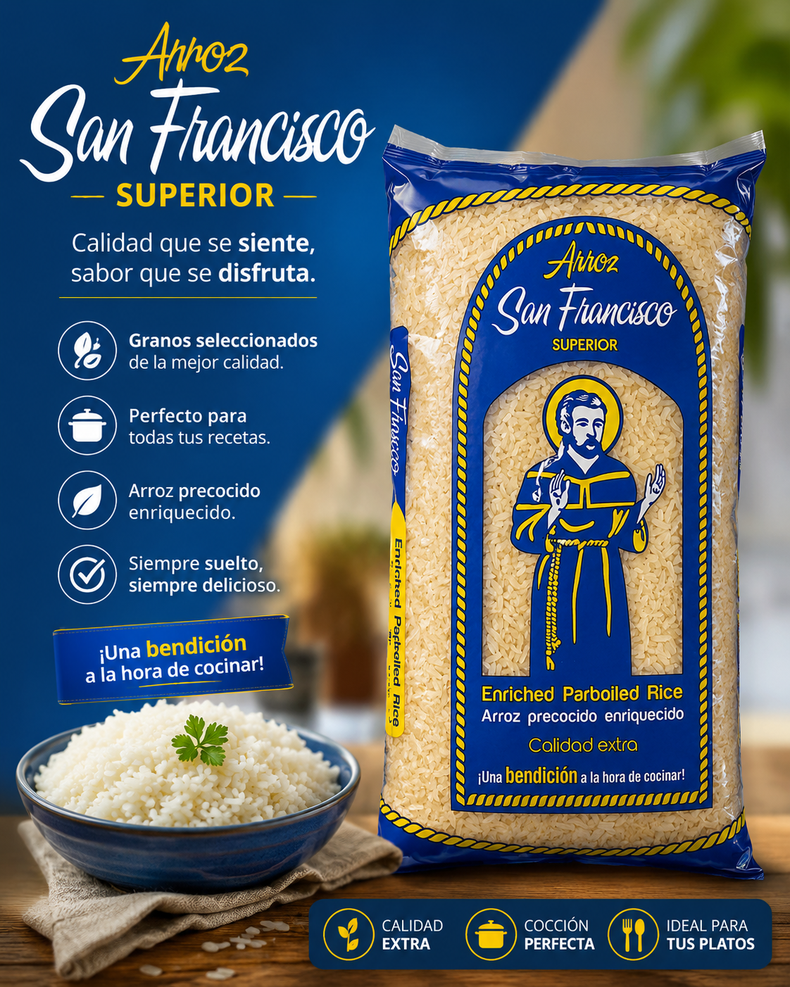 Arroz Precocido San Francisco, Parboiled Rice